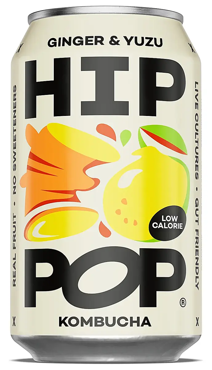 Hip Pop Kombucha - Ginger & Yuzu 12x330 - Hip Pop
