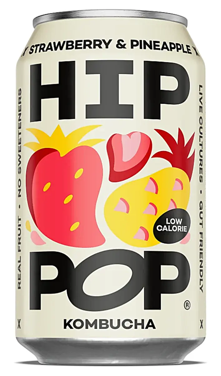 Hip Pop Kombucha - Strawberry & Pineapple 12x330 - Hip Pop