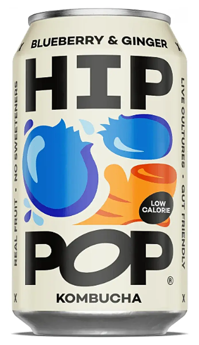 Hip Pop Konbucha - Blueberry & Ginger 12x330 - Hip Pop