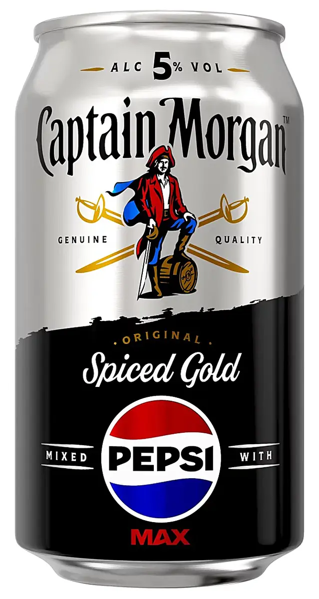 RTD - Captain Morgan & Pepsi Max Cans 12x250ml - Captain Morgan