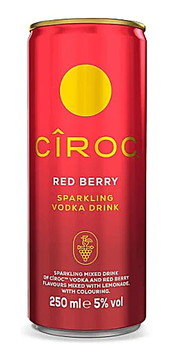 RTD - Ciroc Red Berry Cans 12x250ml - Ciroc