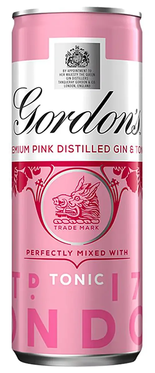 RTD - Gordons Pink & Tonic Cans 12x250ml - Gordons